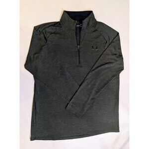 Under Armour Green HeatGear Quarterzip Sweatshirt  Mens Large